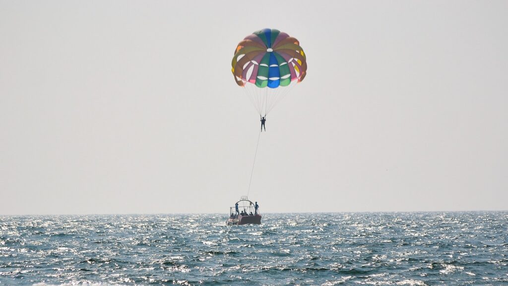 Person Parasailing in Goa